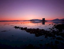 Castle Stalker, Loch Linnhe at sunset