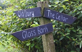 Signpost at Isle of Mull Cheese by Gordon Howe
