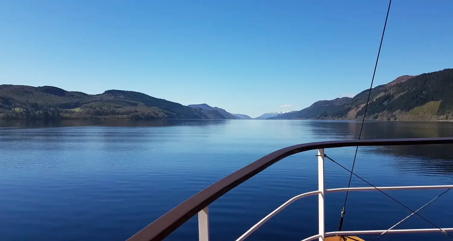 view of Loch Ness from the ship