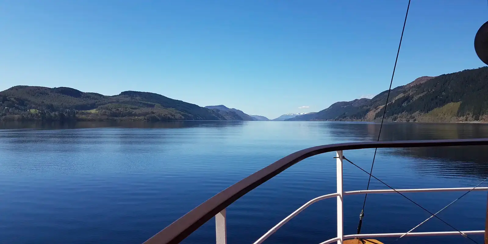 view of Loch Ness from the ship