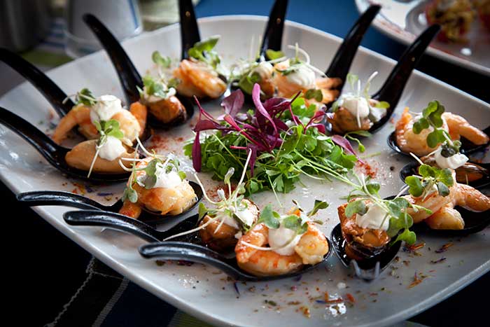 Canapes before dinner