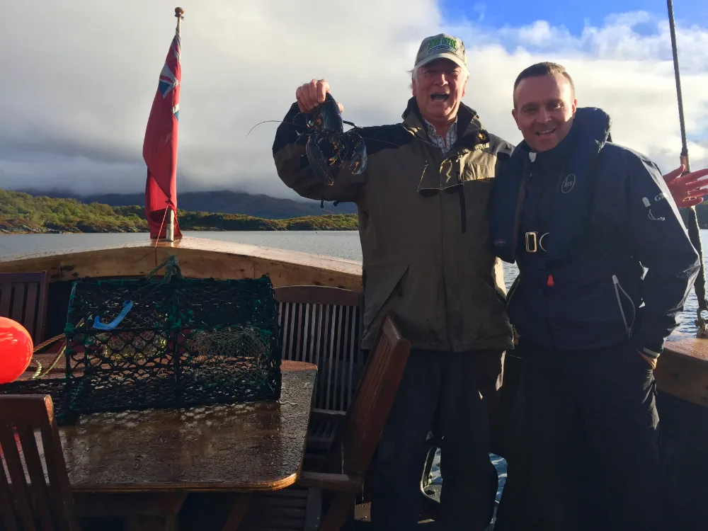 2 people with their caught fish